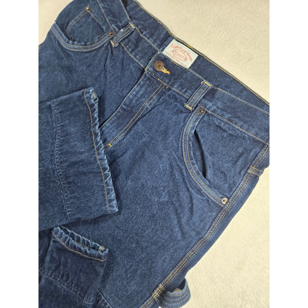 Filson Double Knee Heavyweight Carpenter Jeans Dark Wash Indigo Workwear 38x32